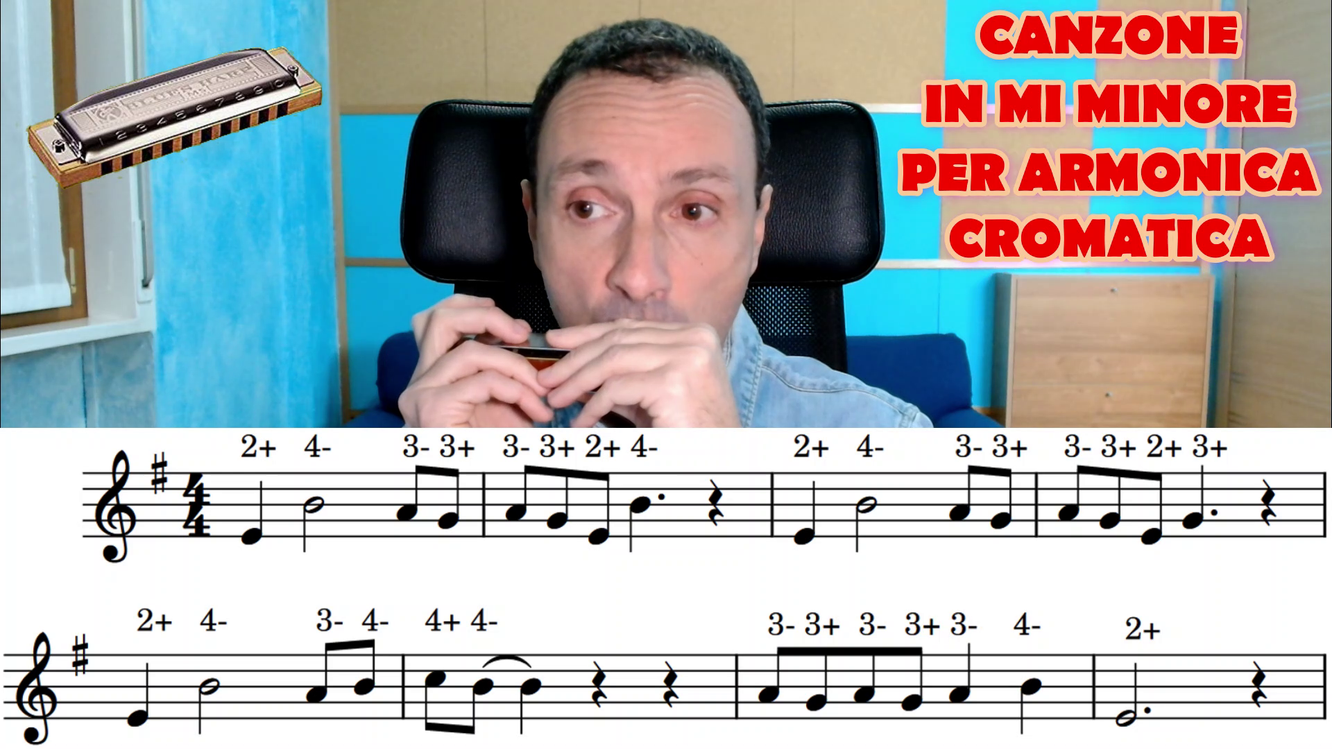 Canzone facile in mi minore per armonica cromatica