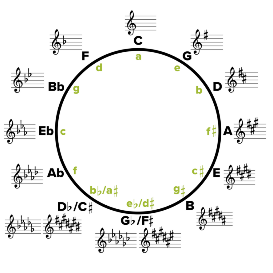 Il ciclo delle quinte per trovare la posizione in cui suonare con l'armonica