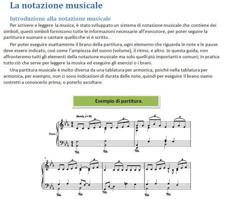 Esempio di lezione del manuale di teoria musicale
