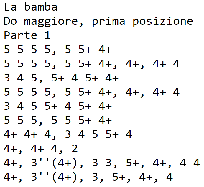 tablatura per armonica: La Bamba