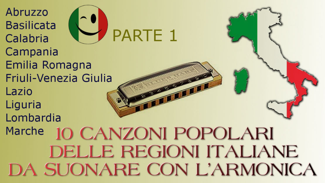 Raccolta di brani regionali popolari italiani per armonica