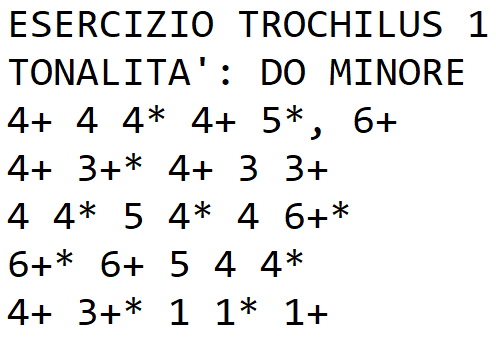 Tabs per armonica: Esercizio cromatico 1 per trochilus